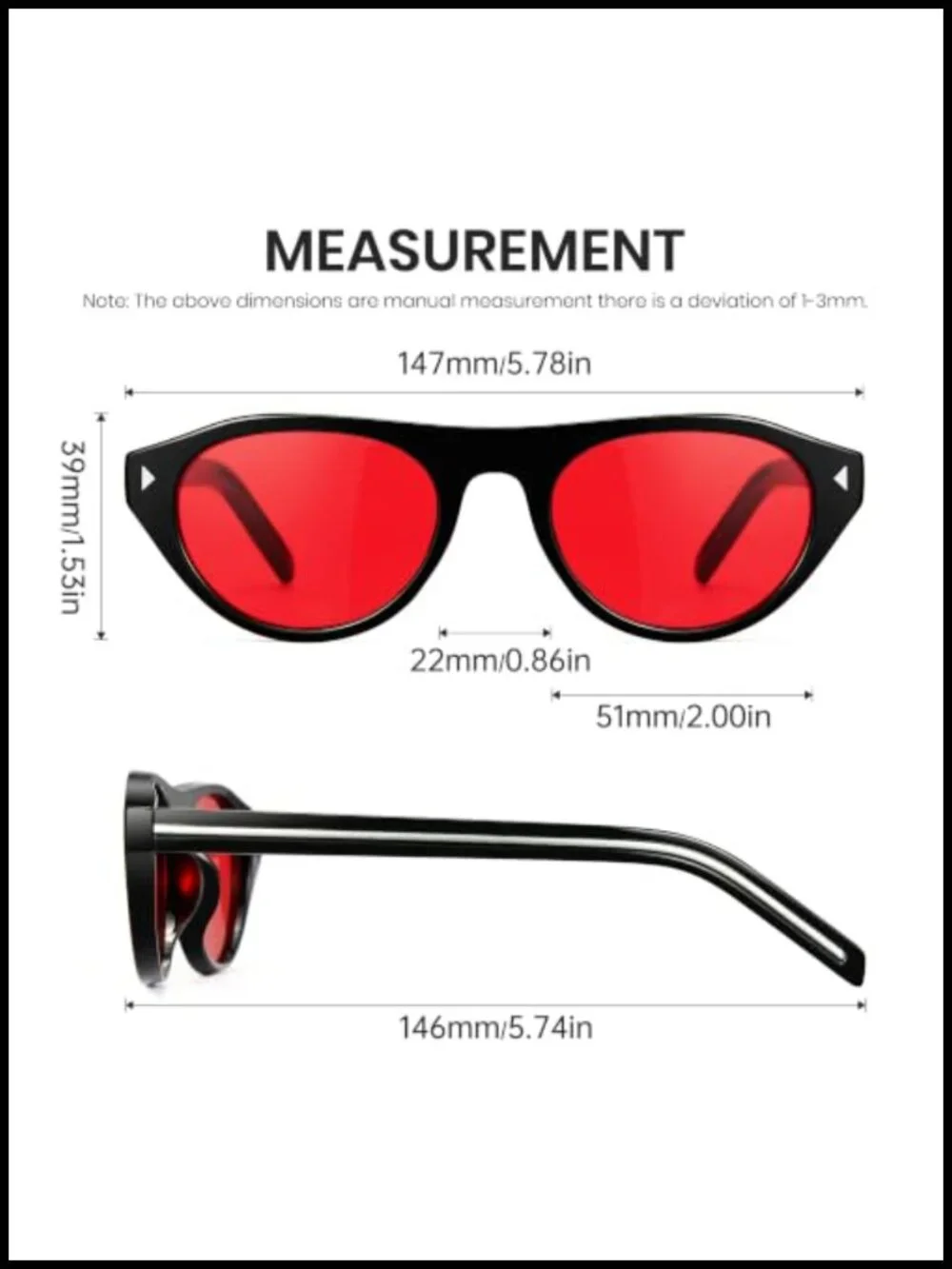 Retro Oval Cat Eye Sunglasses for Women UV400 Protection Lightweight Fashion